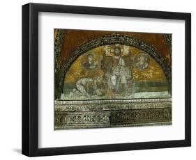 Christ Enthroned, Blessing-null-Framed Premium Giclee Print