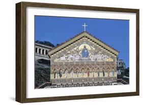 Christ Enthroned, Detail from Facade of St Andrew's Cathedral, Amalfi, Campania, Italy-null-Framed Giclee Print