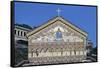 Christ Enthroned, Detail from Facade of St Andrew's Cathedral, Amalfi, Campania, Italy-null-Framed Stretched Canvas