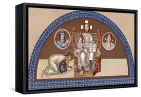 Christ Enthroned, Late 9th Century-null-Framed Stretched Canvas