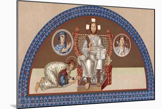 Christ Enthroned, Late 9th Century-null-Mounted Giclee Print