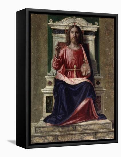 Christ Enthroned, (Saviour of the World), C1505-Giovanni Battista Cima Da Conegliano-Framed Stretched Canvas
