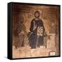 Christ Enthroned with Constantine XI and Empress Zoe-null-Framed Stretched Canvas