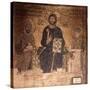 Christ Enthroned with Constantine XI and Empress Zoe-null-Stretched Canvas