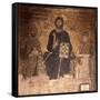 Christ Enthroned with Constantine XI and Empress Zoe-null-Framed Stretched Canvas