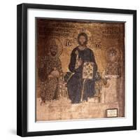 Christ Enthroned with Constantine XI and Empress Zoe-null-Framed Giclee Print