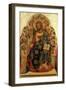 Christ Enthroned with Saints and Angels Handing the Key to St. Peter-Veneziano Lorenzo-Framed Giclee Print