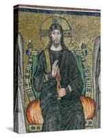 Christ Enthroned with the Angels-Byzantine School-Stretched Canvas