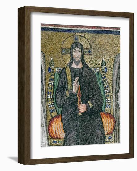 Christ Enthroned with the Angels-Byzantine School-Framed Giclee Print