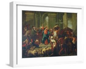 Christ Expelling The Sellers From The Temple-Jean-Baptiste Jouvenet-Framed Giclee Print