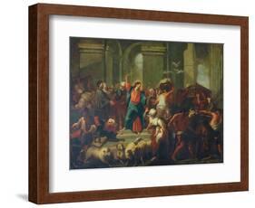 Christ Expelling The Sellers From The Temple-Jean-Baptiste Jouvenet-Framed Giclee Print