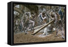 Christ Falls Beneath the Cross, Illustration for 'The Life of Christ', C.1884-96-James Tissot-Framed Stretched Canvas