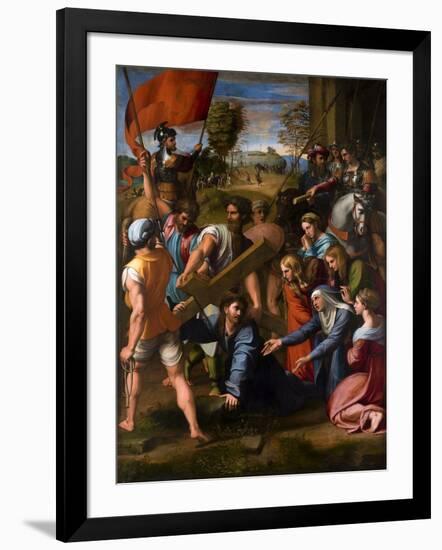 Christ Falls on the Way to Calvary, 1515-1516-Raphael-Framed Giclee Print