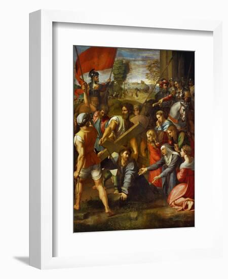 Christ Falls on the Way to Calvary-Raphael-Framed Giclee Print