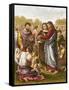 Christ Feedeth the Multitude-English-Framed Stretched Canvas