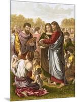 Christ Feedeth the Multitude-English-Mounted Giclee Print