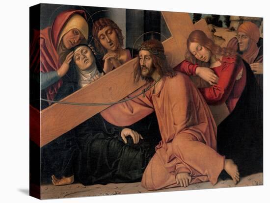 Christ Fell under the Cross-Francesco Bonsignori-Stretched Canvas