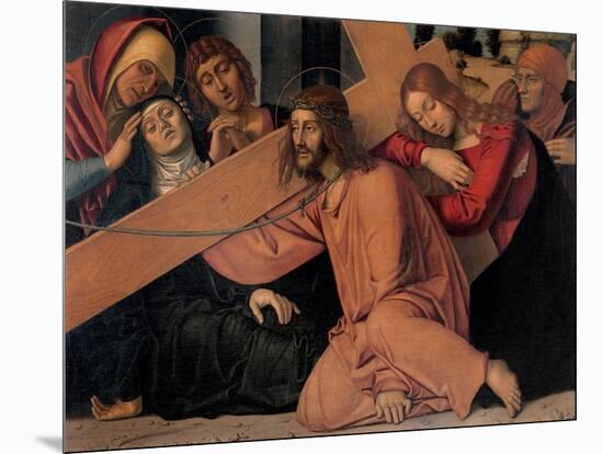 Christ Fell under the Cross-Francesco Bonsignori-Mounted Art Print