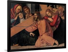 Christ Fell under the Cross-Francesco Bonsignori-Framed Art Print