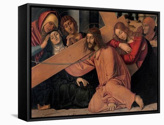 Christ Fell under the Cross-Francesco Bonsignori-Framed Stretched Canvas