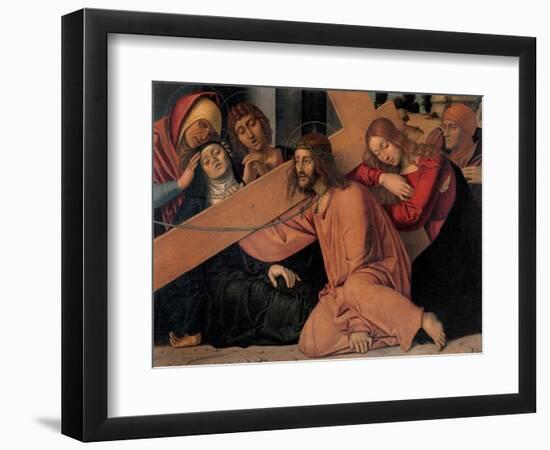 Christ Fell under the Cross-Francesco Bonsignori-Framed Art Print