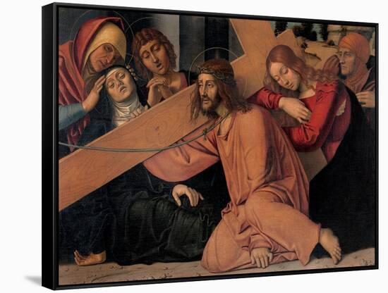 Christ Fell under the Cross-Francesco Bonsignori-Framed Stretched Canvas