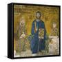 Christ Flanked by Emperor Constantine IX (1042-1054) and His Wife the Empress Zoe-null-Framed Stretched Canvas