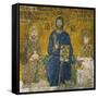 Christ Flanked by Emperor Constantine IX (1042-1054) and His Wife the Empress Zoe-null-Framed Stretched Canvas