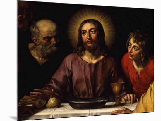 Christ Flanked by Saints John and Peter, from the Last Supper, 1618 (Detail)-Frans II Pourbus-Mounted Giclee Print
