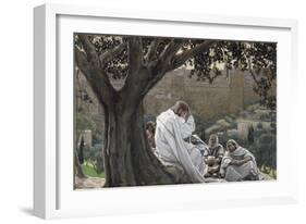 Christ Foretelling the Destruction of the Temple, Illustration for 'The Life of Christ', C.1886-94-James Tissot-Framed Giclee Print