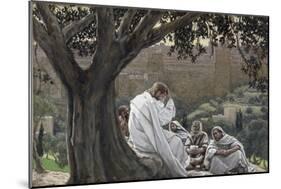 Christ Foretelling the Destruction of the Temple, Illustration for 'The Life of Christ', C.1886-94-James Tissot-Mounted Giclee Print