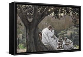 Christ Foretelling the Destruction of the Temple, Illustration for 'The Life of Christ', C.1886-94-James Tissot-Framed Stretched Canvas