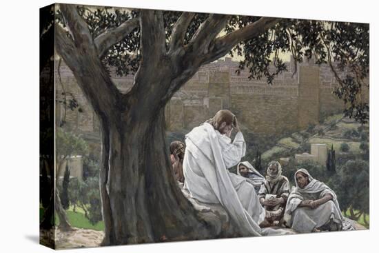 Christ Foretelling the Destruction of the Temple, Illustration for 'The Life of Christ', C.1886-94-James Tissot-Stretched Canvas