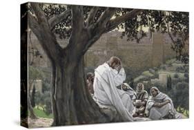 Christ Foretelling the Destruction of the Temple, Illustration for 'The Life of Christ', C.1886-94-James Tissot-Stretched Canvas