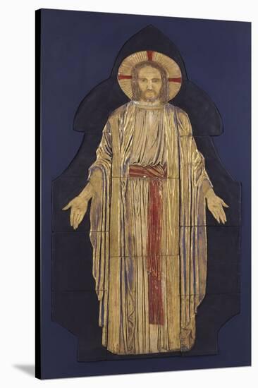 Christ - from a Group of Seven Plaster Bas-Reliefs, for the Park Church, Glasgow-Robert Anning Bell-Stretched Canvas