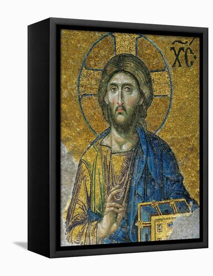 Christ, from the Deesis in the North Gallery, Byzantine Mosaic, 12th Century-null-Framed Stretched Canvas