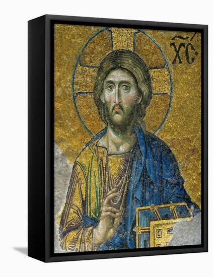 Christ, from the Deesis in the North Gallery, Byzantine Mosaic, 12th Century-null-Framed Stretched Canvas