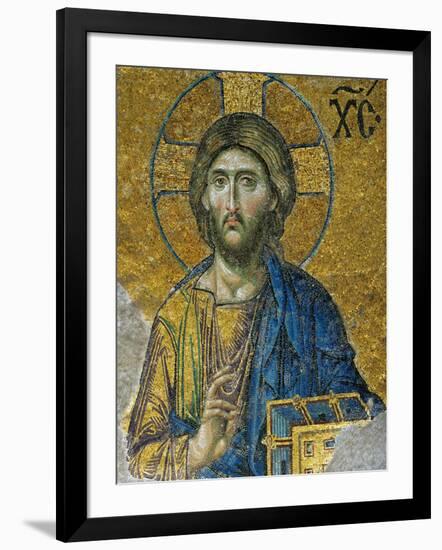 Christ, from the Deesis in the North Gallery, Byzantine Mosaic, 12th Century-null-Framed Giclee Print