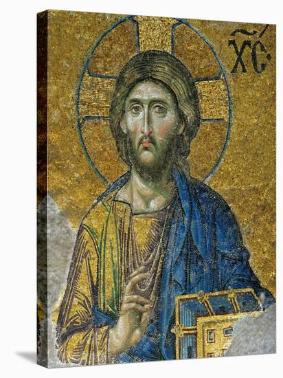 Christ, from the Deesis in the North Gallery, Byzantine Mosaic, 12th Century-null-Stretched Canvas