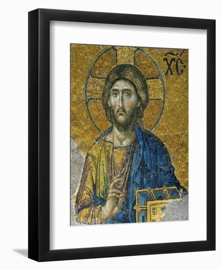 Christ, from the Deesis in the North Gallery, Byzantine Mosaic, 12th Century-null-Framed Giclee Print