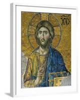 Christ, from the Deesis in the North Gallery, Byzantine Mosaic, 12th Century-null-Framed Premium Giclee Print