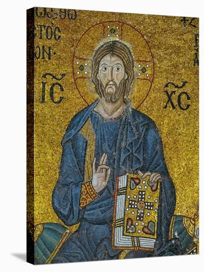 Christ, from the Votive Mosaic in the South Gallery, 11th Century-null-Stretched Canvas