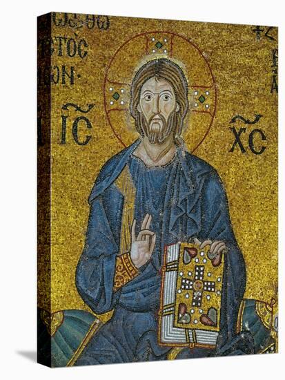 Christ, from the Votive Mosaic in the South Gallery, 11th Century-null-Stretched Canvas