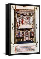 Christ Gives Communion to St Denis, 1317-null-Framed Stretched Canvas
