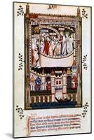 Christ Gives Communion to St Denis, 1317-null-Mounted Giclee Print