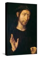 Christ Giving His Blessing or Ecce Homo-Hans Memling-Stretched Canvas