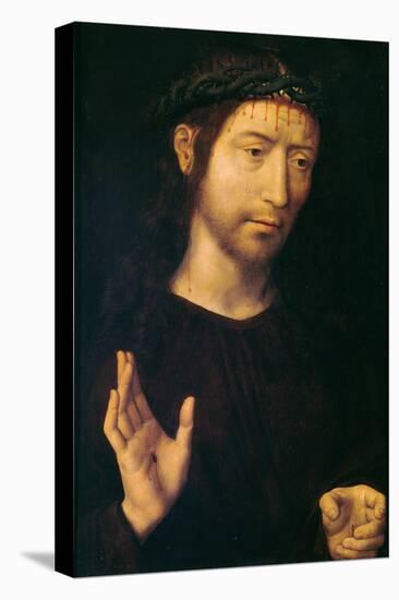 Christ Giving His Blessing or Ecce Homo-Hans Memling-Stretched Canvas