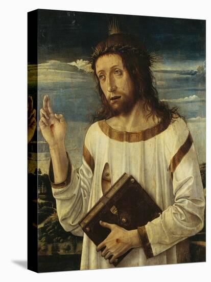 Christ Giving His Blessing-Giovanni Bellini-Stretched Canvas