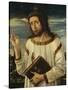 Christ Giving His Blessing-Giovanni Bellini-Stretched Canvas