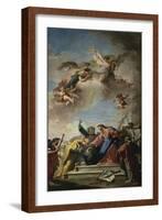 Christ Giving the Keys of Paradise to St. Peter-Giovanni Battista Pittoni-Framed Giclee Print